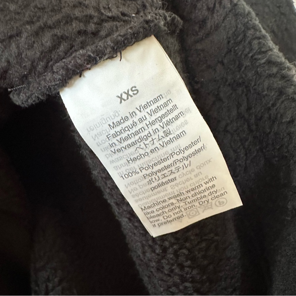 NWT J. CREW Polartec Women’s Fleece Half Zip Pullover Teddy Jacket Black XXS - Picture 8 of 9